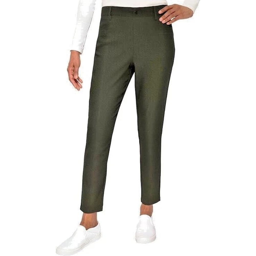 Mario Serrani Womens Textured Pull-On Pant Green MED 1806647